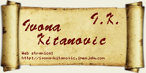 Ivona Kitanović vizit kartica